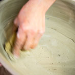 Nic Collins and Sabine Nemet in their pottery 2016